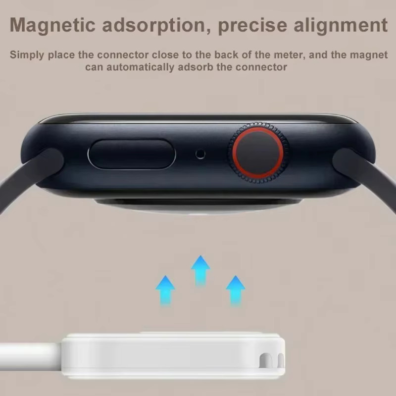 VIKEFON Magnetisches kabelloses Ladegerät für Apple Watch Serie 11 10 9 8 7 6 5 4 3 SE mit USB-C Anschluss in Schwarz - Bild 4