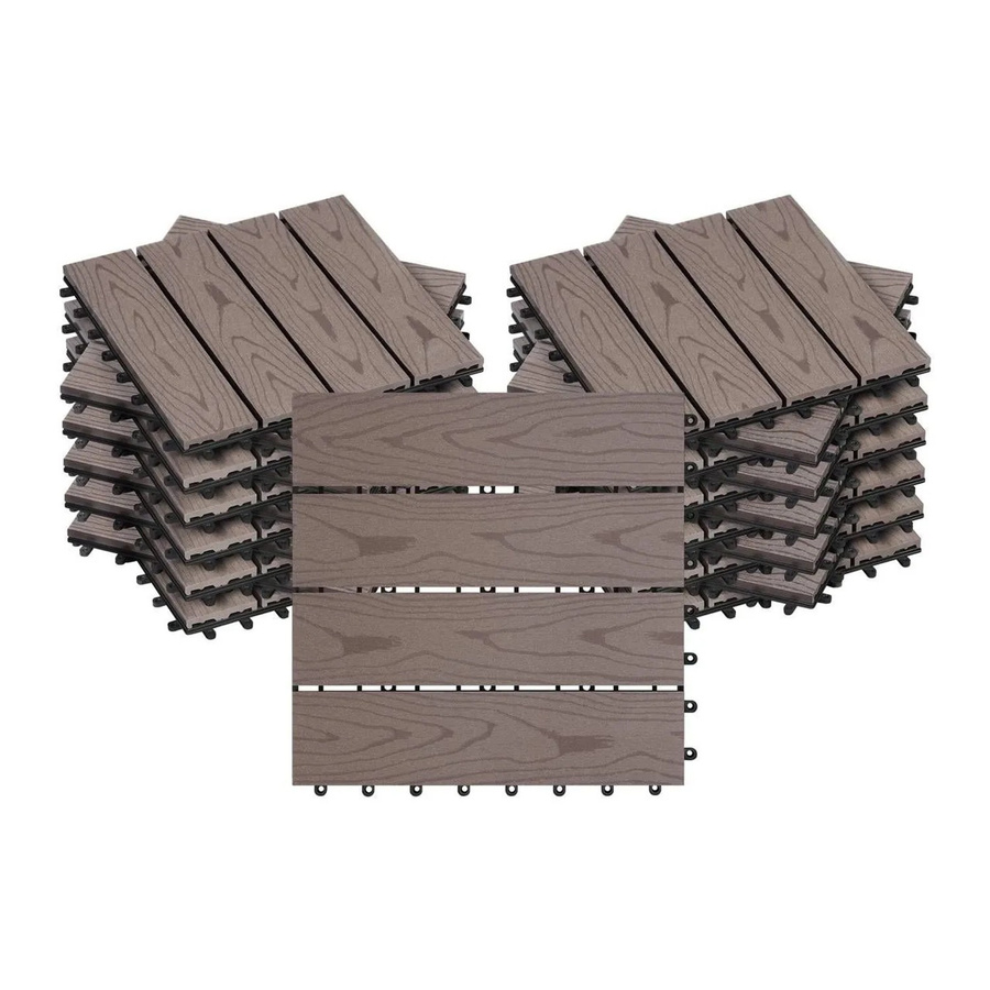 WOLTU WPC Terrassenfliesen Holzoptik Braun, 22 Stück/2 m² - Bild 2