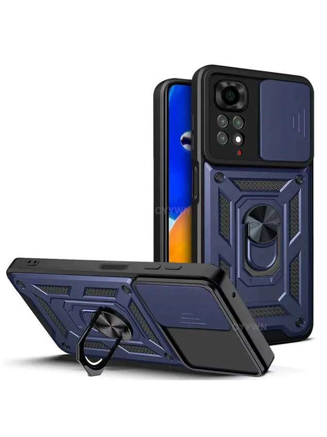 Gusakov Panzerhülle mit Autohalterung und Kameraschutz für Xiaomi Redmi Note 12 Pro 5G, in Schwarz oder Grün - Bild 7