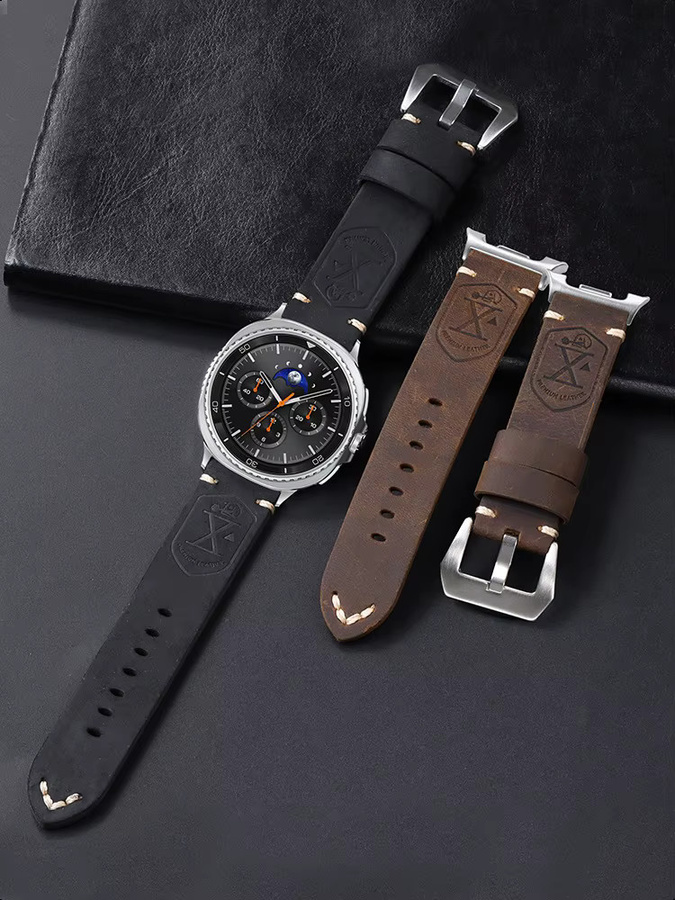 Uhrenarmband asukaband, Rindsleder, Herren, für Samsung Galaxy Watch 8 40/44 mm - Bild 2