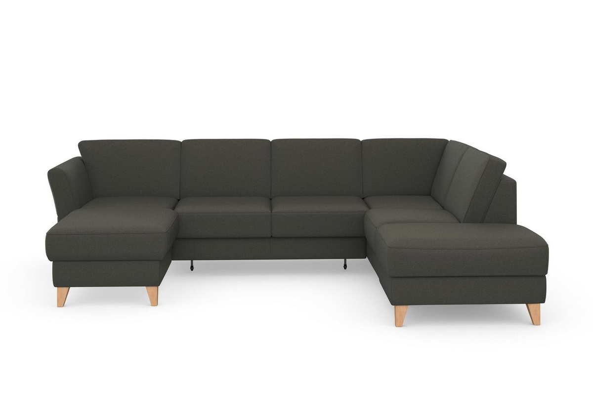 sit&more Wohnlandschaft Visby U-Form mit Schlaffunktion und Stauraum - Bild 1