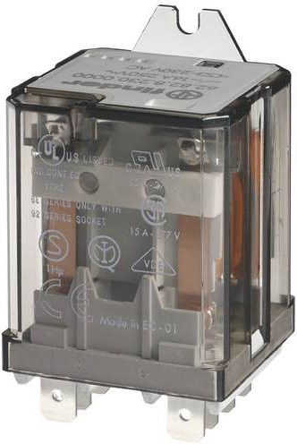 Finder Steckrelais 62.82.9.024.4300 24 V/DC 16A 2 Schließer transparent - Bild 1