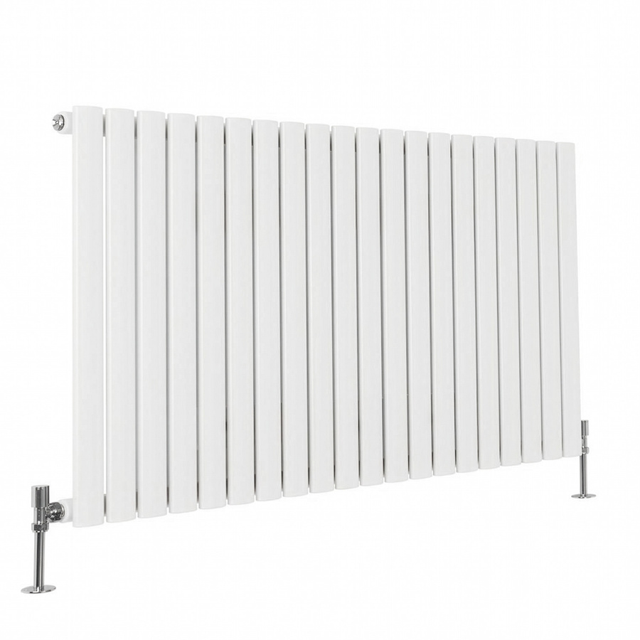 Sterling Quinn Design-Heizkörper von Hudson Reed, einlagig, horizontal, Farbe: Weiß, B/H/T: 118,0 x 59,5 x 5,8 cm - Bild 1