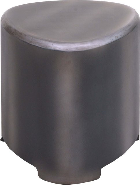 Sitzhocker MCW-L74 aus Tannenholz im Industrie-Design mit Metall-Optik, Farbe: Anthrazit, B/T/H: 40 x 38 x 38 cm - Bild 1
