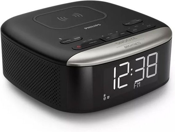 Philips Uhrenradio TAR7606/10 mit QI-Ladestation in Schwarz - Bild 1