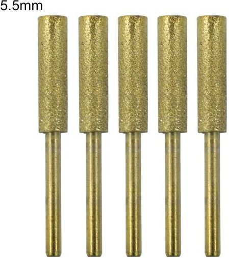 Outdeer 5er Set Rundschaft Schleifsteinfeilen zum Schnellpolieren in Gold, Durchmesser: 4 mm, 4,8 mm und 5,5 mm - Bild 1