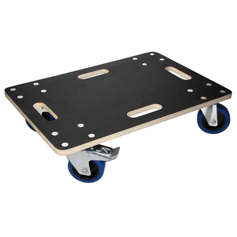 ECD Germany Transportroller Rollbrett aus Kunststoff mit Feststellbremsen, Anthrazit/Schwarz, B/T: 40 x 40 cm - Bild 3