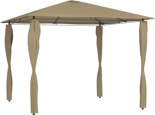 VD Home Furnishing Pavillon mit Pfostenabdeckungen in Taupe, B/T/H: 300 x 300 x 260 cm - Bild 1
