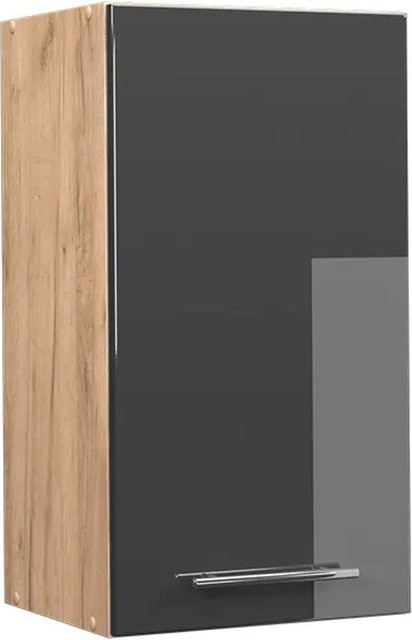 Vicco Hängeschrank Fame-Line Küchenschrank in Eiche und Anthrazit Hochglanz mit Softclose-Scharnieren und Einlegeboden, Breite: 40 cm - Bild 2