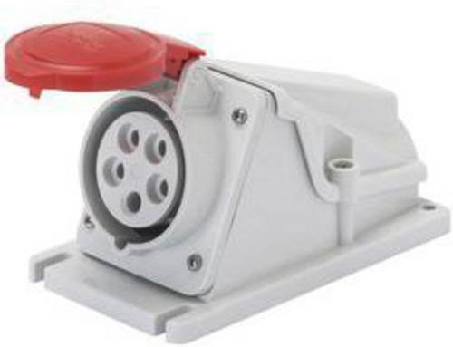 Gewiss GW62493 CEE Wandsteckdose 32A 5polig 380V-415V in Weiß - Bild 1