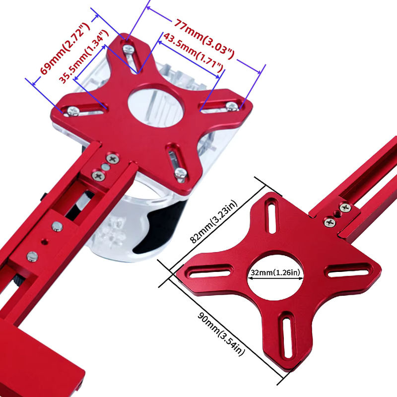 FNICEL 3-in-1 Kreisschneidvorrichtung aus Aluminium für Holzbearbeitung zum Fräsen und Schneiden - Bild 4