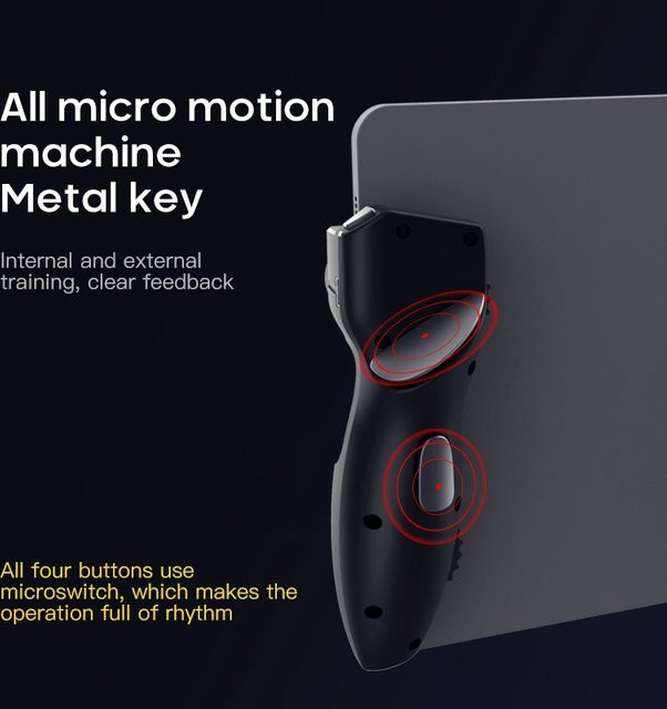 ABZZ Game Trigger 6-Finger Controller für Mobile und iPad, Gamepad Joystick Griff in Schwarz - Bild 1