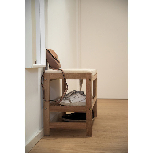 WENKO Schuhbank Acina in Braun und Beige mit Stoffbezug, B/H/T: 90 x 45 x 34 cm - Bild 2