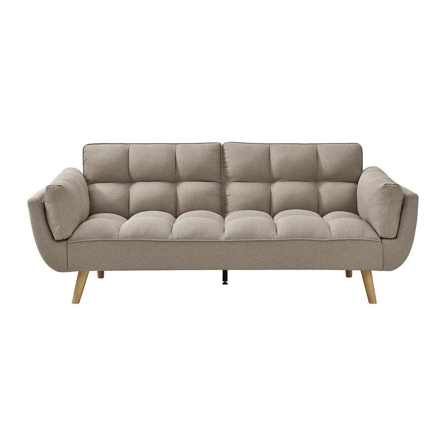 Schlafsofa Loeline von Vente-unique in Beige mit Stoffbezug, Breite: 212 cm - Bild 2