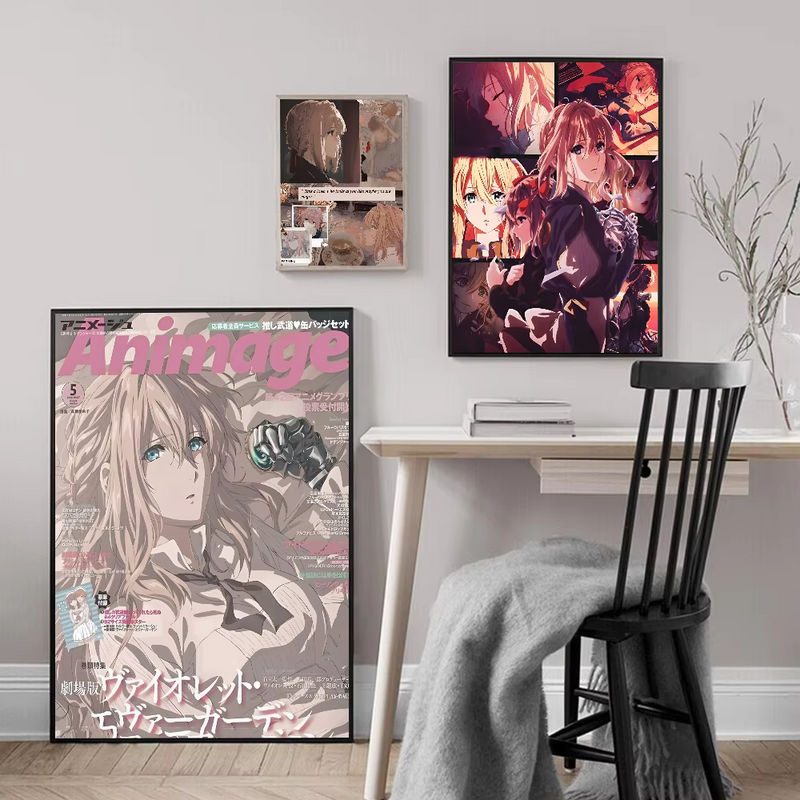 Wasserdichte DIY Anime Aufkleber Ever Garden in Lila und Mehrfarbig für Wandgestaltung und Dekoration - Bild 6