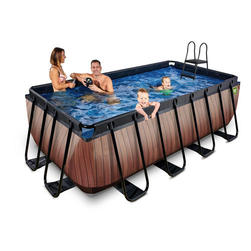 EXIT Toys Wood Pool rechteckiger Pool mit Rahmen in Braun, Breite: 253 cm, Volumen: 8870 l - Bild 2