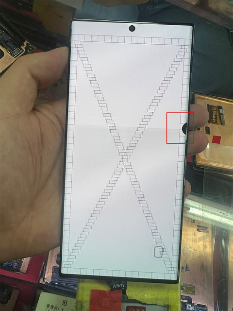 Samsung S22 Ultra S908 LCD-Display Touchscreen Digitizer-Baugruppe mit Defekten, 120Hz AMOLED, Schwarz - Bild 1