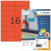 HERMA Universaletikett aus Papier in Rot, Breite: 105 mm, Höhe: 37 mm - Bild 1