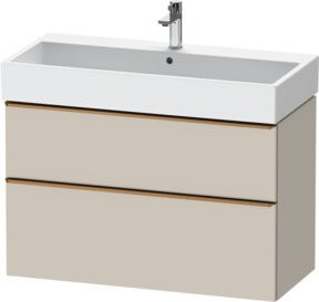 Duravit Waschtischunterschrank D-Neo Wandhängend in Beige und Weiß, B/T/H: 98,4 x 44,2 x 62,5 cm - Bild 1