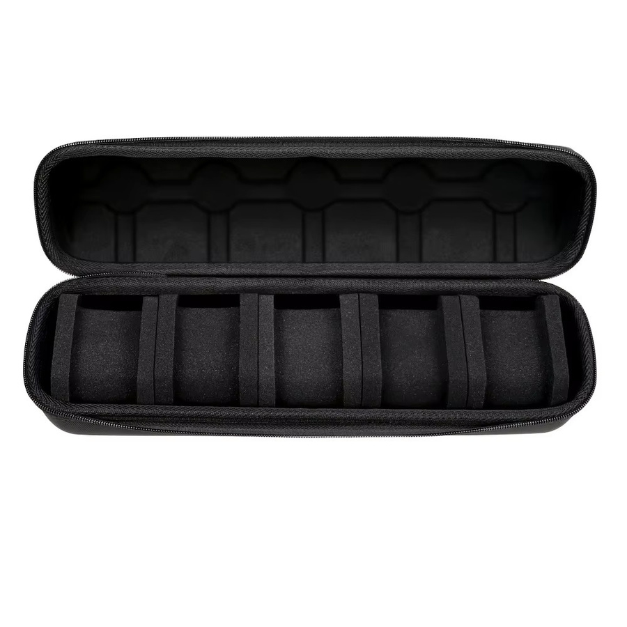 HUOAED Uhren-Reisebox, 5 Fächer, Schwarz, Unisex - Bild 3
