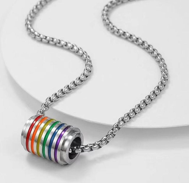YM01-FASHION Halskette, Edelstahl, Silber, Unisex - Bild 1