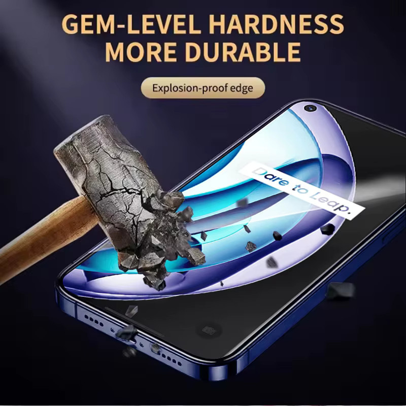 3er-Set gehärtetes Schutzglas für Realme 9 5G, transparent, Full-Cover Displayfolie mit Fingerabdruck-Entsperrung und HD-Schutz - Bild 5