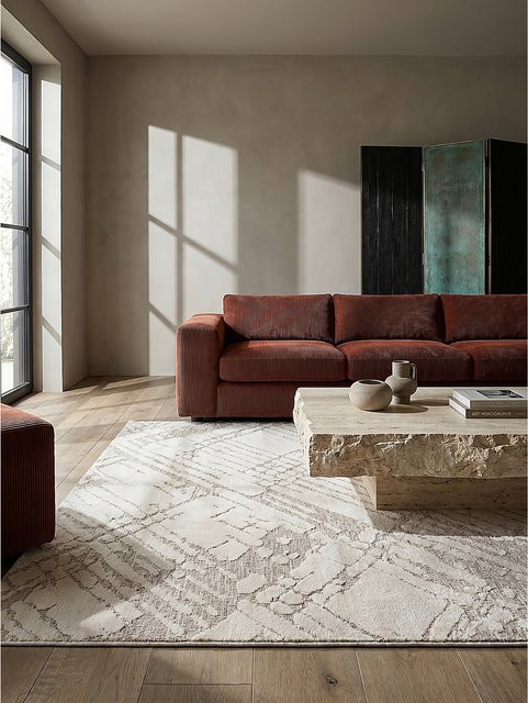 Teppich Kadima Design von ARLEN in Creme/Beige mit Rautenmuster, modern, B: 200 cm, T: 300 cm - Bild 1