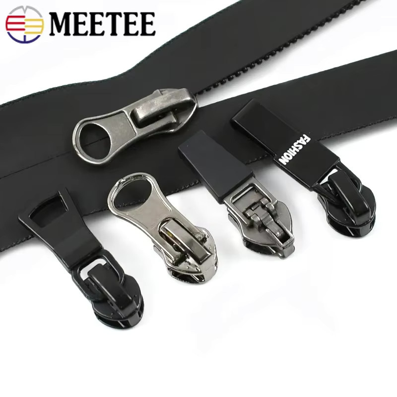 Meetee Wasserdichte Nylon-Reißverschlussköpfe mit Umkehrfunktion in Schwarz für Jacken, Zelte und Kleidung - Bild 4