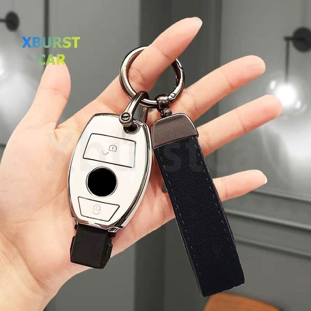 Xburstcar TPU Schlüsselhülle für Mercedes Benz Fernbedienung Schlüssel Abdeckung für W204 W205 W212 W463 W176 A B C E R Klasse GLS GLA GLK GLC CLS CLA AMG - Bild 1