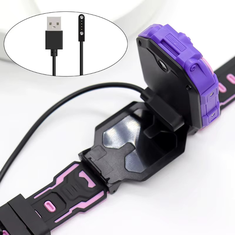 Magnetisches 4-poliges Ladekabel für Jeep P03/MT1 Smartwatch in Schwarz, 9mm Anschluss - Bild 3