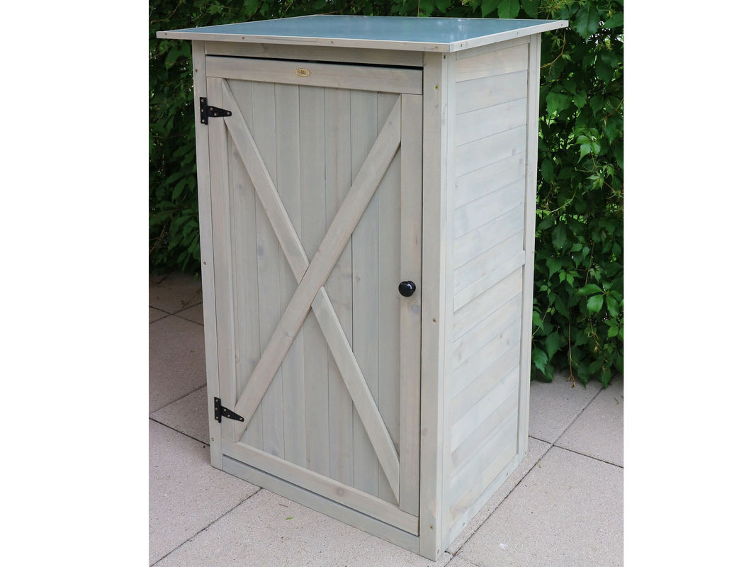 HABAU Gartenschrank Benno in Grau mit Schloss und Regalböden, B/T/H: 76 x 56 x 117 cm - Bild 4