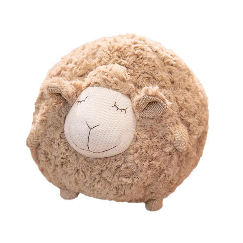 Dreifarbiges Lamm Knödel Kissen Superweiches Schaf Plüschtier als Dekoration für Dein Sofa, Durchmesser: 33 cm - Bild 2