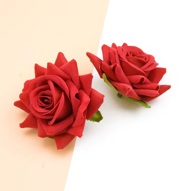 10 Stück künstliche rote Rosen aus Seide von smr für deine Hochzeitsdekoration und DIY-Geschenke - Bild 3