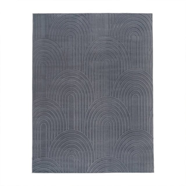 Fellteppich Lelystar in Anthrazit, Beige und Grau mit High-Low-Effekt, B/T: 80 x 150 cm - Bild 1