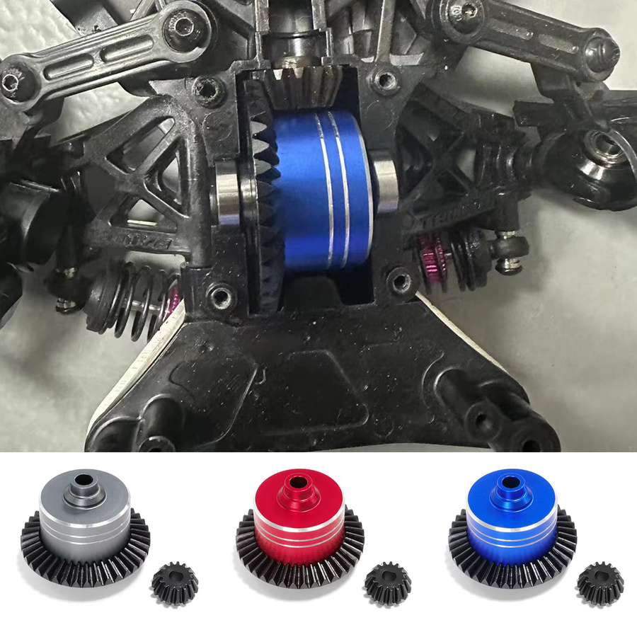 TAMIYA Metall-Diff-Gehäuse-Differentialgetriebesatz, Blau - Bild 2