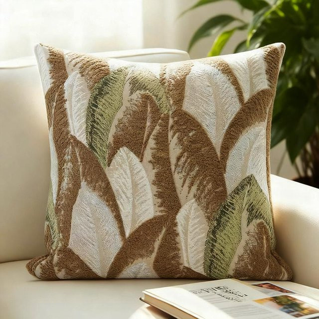 JMG Clothing Kissenbezug im Boho-Stil, Beige, B/B: 45 x 45 cm - Bild 1