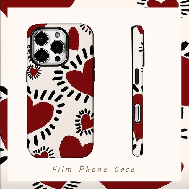 Potdemiel Handyhülle Illustration Liebe für iPhone und iOS Modelle in Multicolour mit doppelschichtiger Rückseite - Bild 1