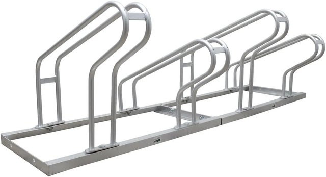 TRUTZHOLM Fahrradständer für 4 Fahrräder aus Stahl in Silber, B: 140 cm, T: 45 cm - Bild 1