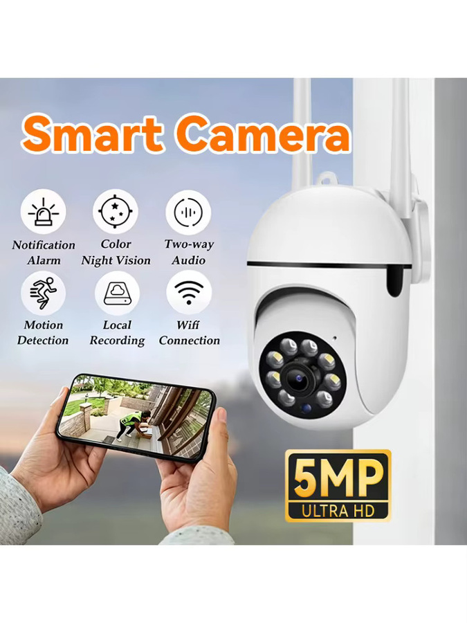 PEGATAH 8MP WLAN Sicherheitskamera in Weiß mit 4K Auflösung, ONVIF, Auto-Tracking für Innen- und Außenbereiche - Bild 5