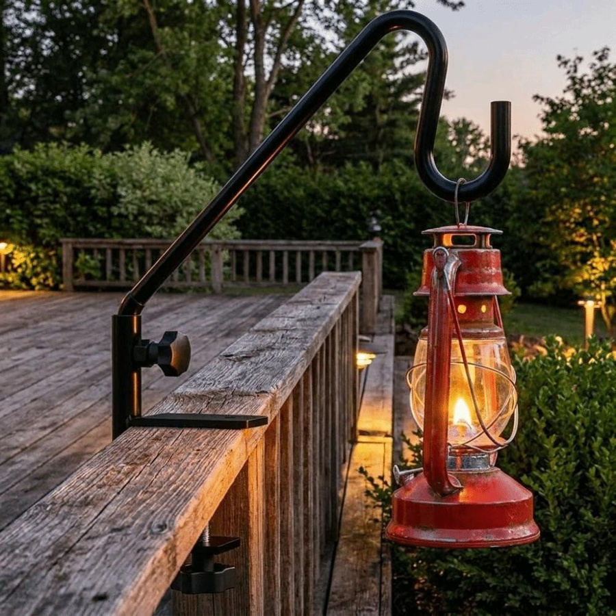 Shengshijieda Gartenhaken aus Edelstahl mit 360 Grad Drehung als Schwerlasthaken und Pflanzenhalter in Schwarz, Höhe: 28 cm - Bild 6