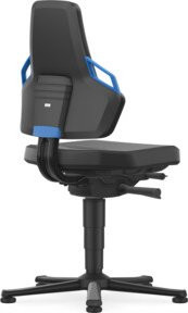 Bimos Arbeitsdrehstuhl Nexxit Skintec in Blau mit automatischer Gewichtsregulierung und Sitztiefenverstellung - Bild 1