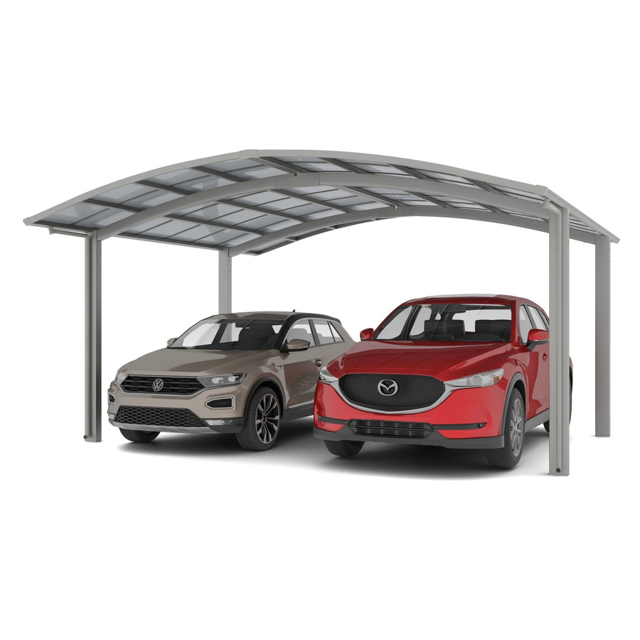 Ximax Doppelcarport Portoforte-80 M-Ausführung in Edelstahl-Look, Farbe: silberfarben, B/T: 542,3 x 495,4 cm - Bild 2