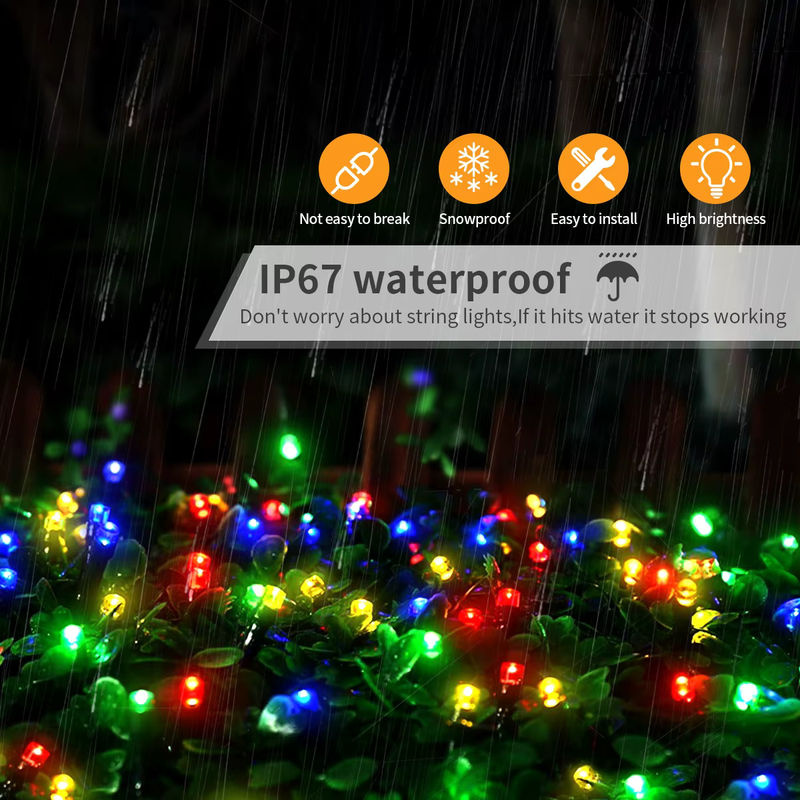 CHNAITEKE Solar Lichterkette für den Außenbereich, wasserdichte Solar-Gartenbeleuchtung in Warmweiß oder Multicolour für Garten und Hochzeit - Bild 3
