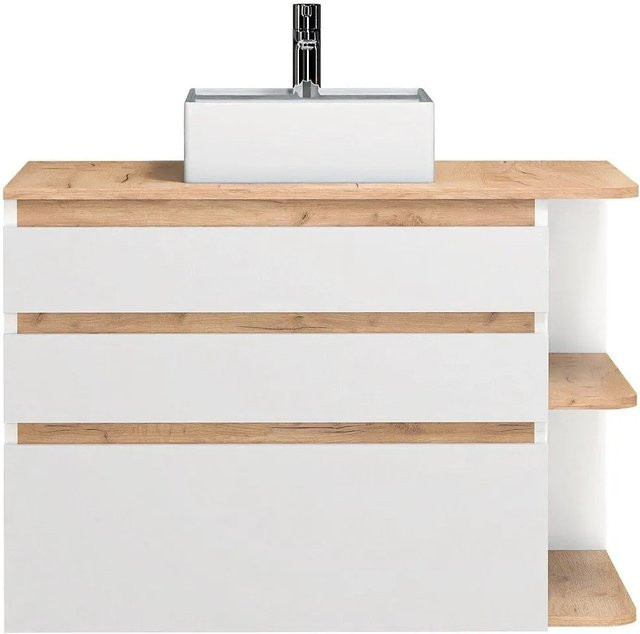Einzelwaschtisch Anida in Weiß mit einer Breite von 94 cm - Bild 1