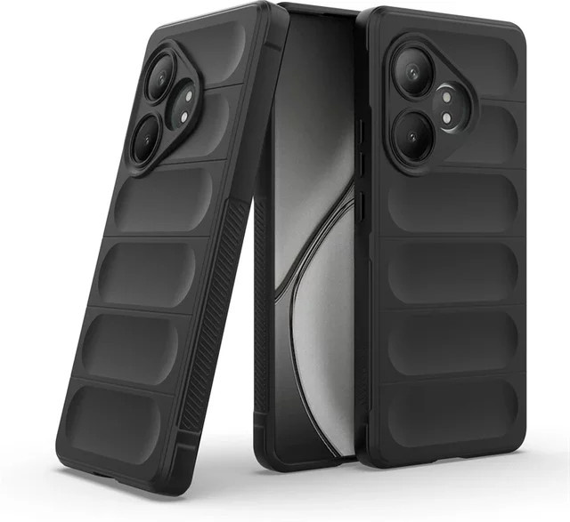 Stoßfeste Silikon Schutzhülle für OPPO Realme GT 6, GT 6T, GT6 Neo, 6 SE, GT NEO5 und GT3 in Schwarz - Bild 1