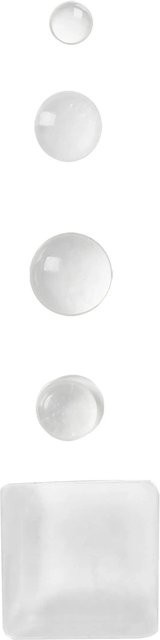 Relaxdays Gummipuffer aus Silikon, transparent, selbstklebend, 222er Set, 80 g - Bild 1