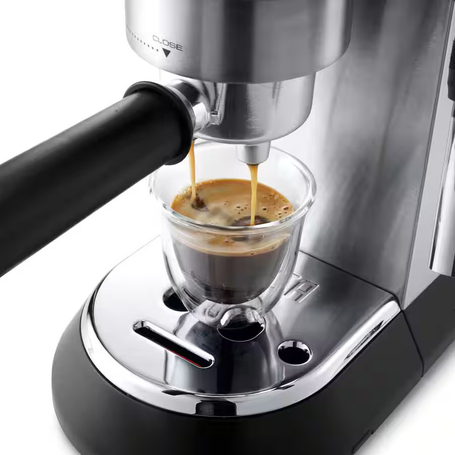 De'Longhi Dedica Style EC 685.M Siebträger-Espressomaschine in Silber mit Thermoblock und Dampflanze, kompatibel mit E.S.E. Pads und gemahlenem Kaffee - Bild 6