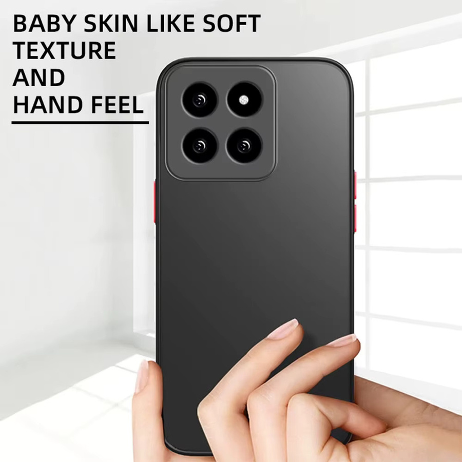 Stoßfeste Rüstung Schutzhülle für Xiaomi 14T 13T 12T 11T Pro Lite in Rot mit matter Abdeckung - Bild 3