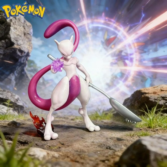 Potdemiel Mewtwo Pokémon Actionfigur, Einzelfigur, lila - Bild 1
