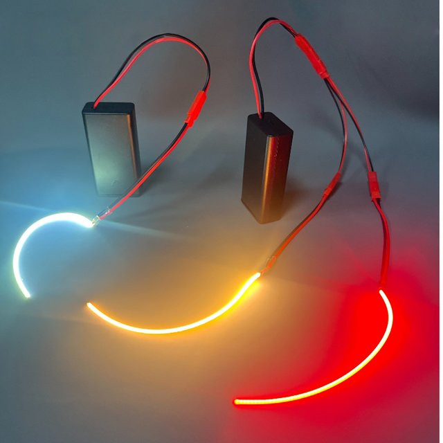 HAGAHA LED COB Filament Retro Edison Glühbirne Flexible Batterielampe in Weiß, Grün, Eisblau oder Rosa - Bild 1